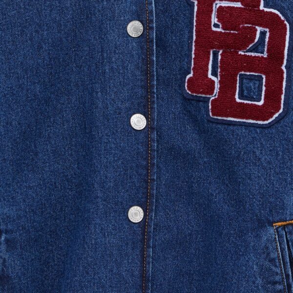 Varsity Denim bomber jacket