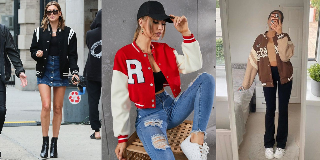 How to style a varsity jacket with jeans